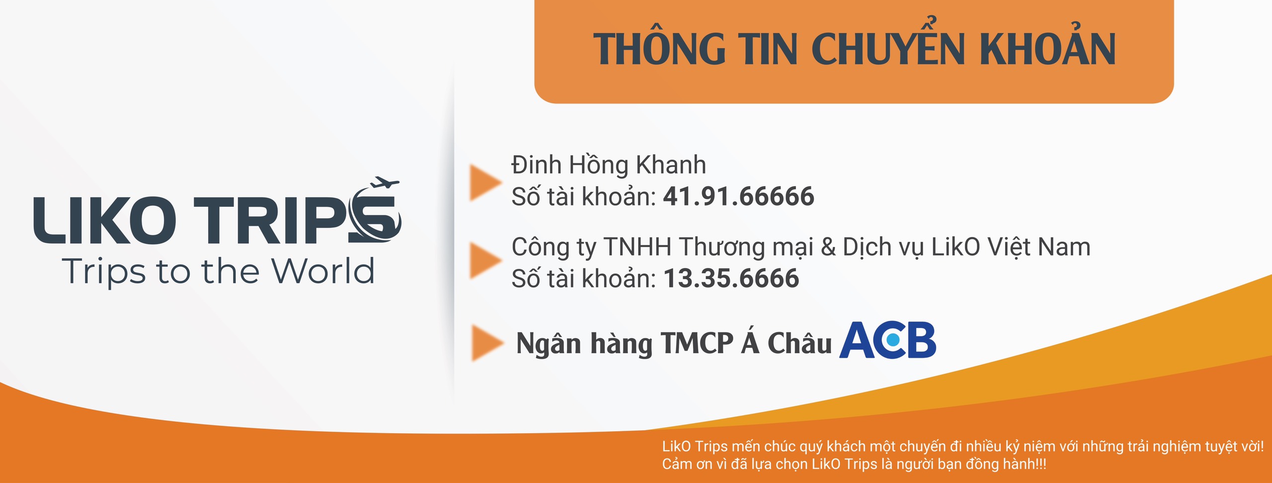 thông tin chuyển khoản